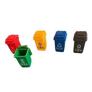Miniature Recycling Bin Set